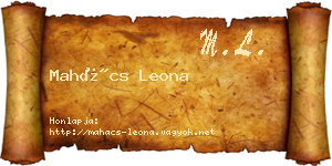 Mahács Leona névjegykártya